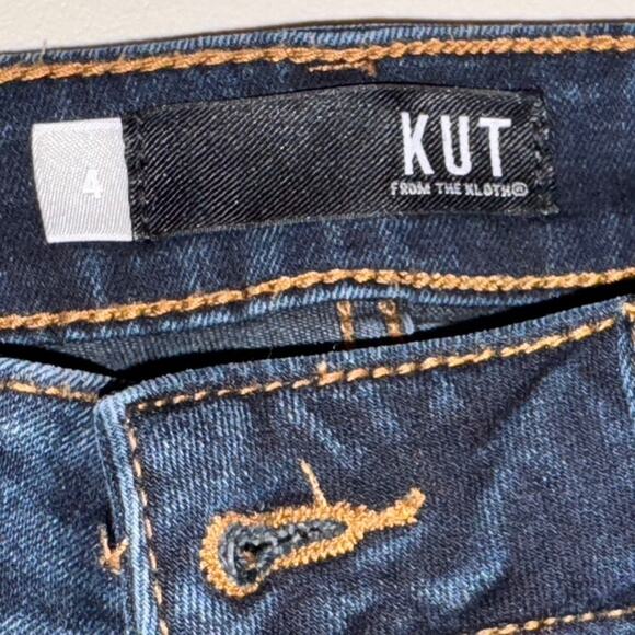 Kut from the Kloth jeans Donna high rise ankle skinny blue denim stretch Sz 4 - Picture 8 of 11